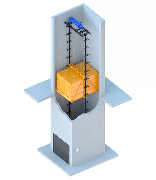 Шахтный грузовой подъемник (в существующей шахте) Фото в Самаре